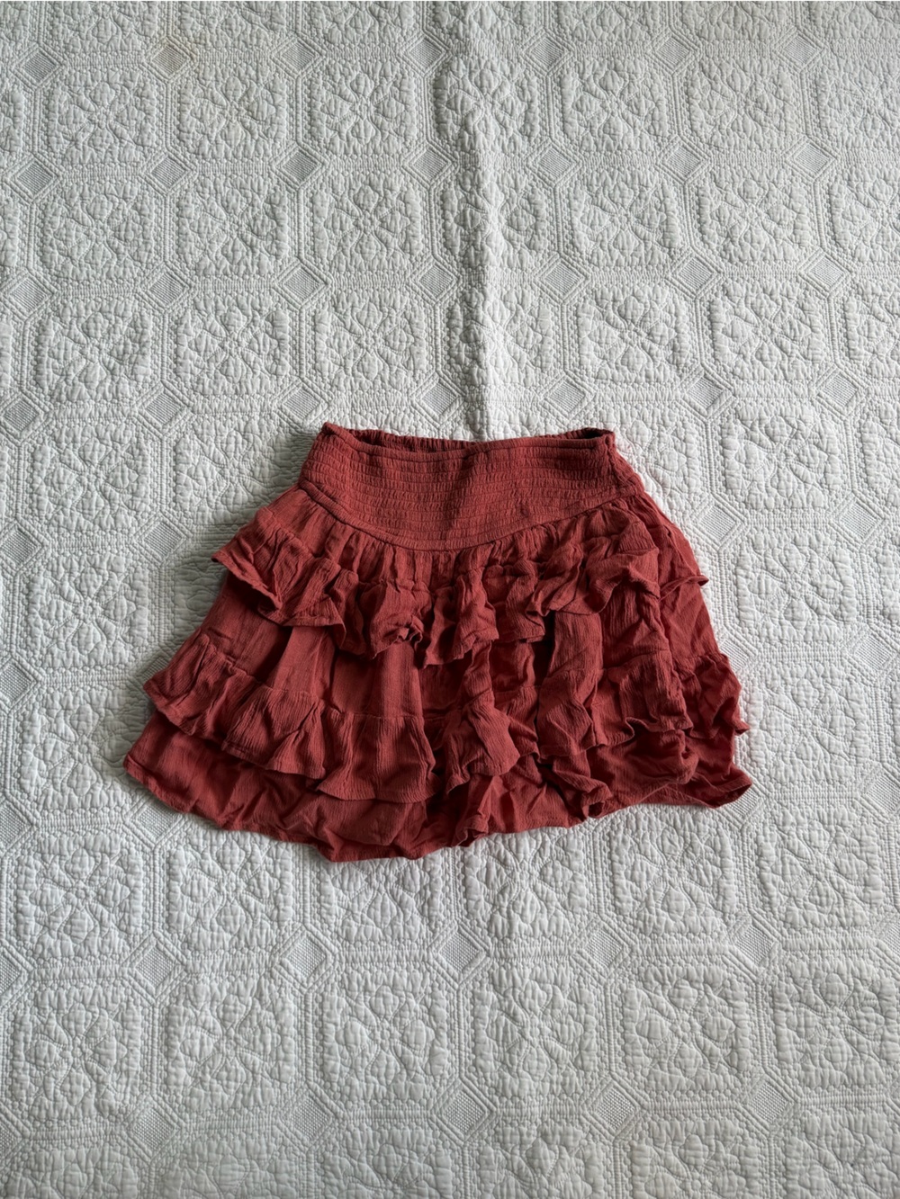 Hollister Rust Ruffle Skort skirt